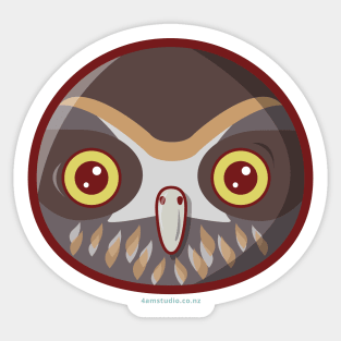 Kawaii New Zealand Morepork Owl Sticker